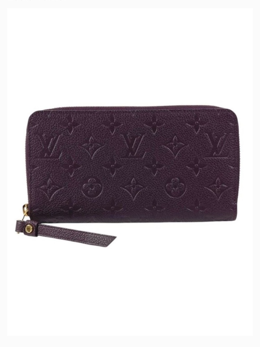 Louis Vuitton Clemence Deep Plum Monogram Empreinte Zip-Around Wallet